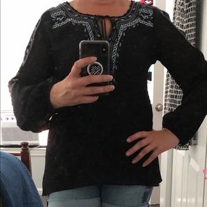 White House Black Market cold shoulder blouse